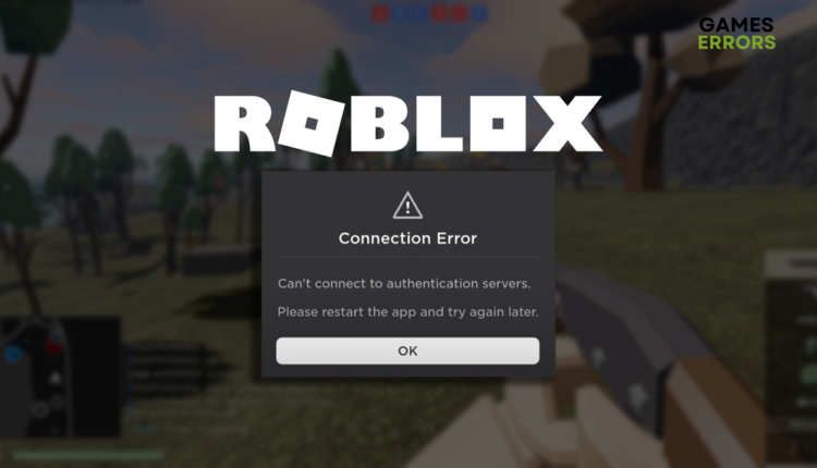 Roblox connection error
