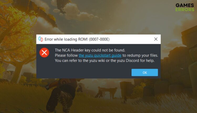 fix Zelda: Tears of the Kingdom Error While Loading ROM (0007-0016)