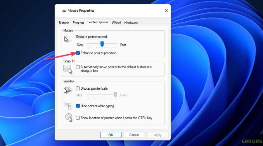 Enhance pointer precision checkbox how to improve pc performance for gaming