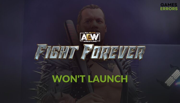 how to fix AEW Fight Forever won't launch