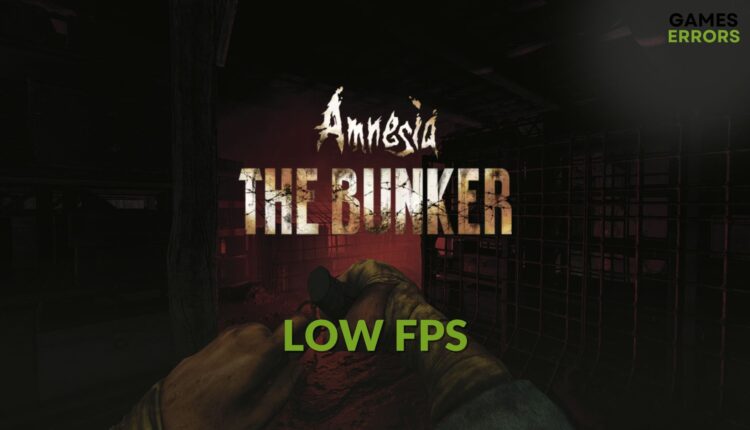 fix Amnesia: The Bunker low fps