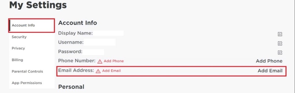 how to change email on roblox when buying robux