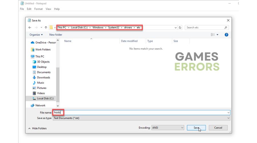 Ubisoft Connect has detected an unrecoverable error - Create hosts file