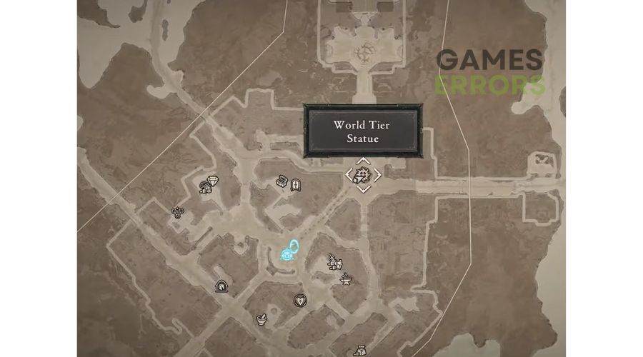 Diablo 4 Unable to Claim Quest Rewards - Word Tier Statue Map