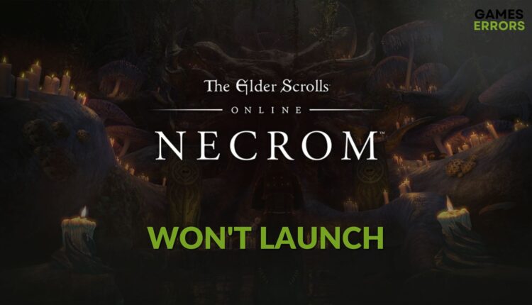 fix Elder Scrolls Online Necrom won't launch