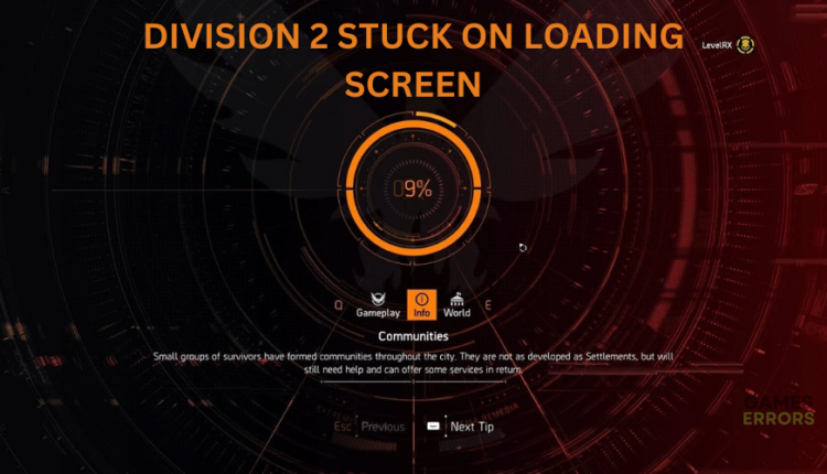 Division 2 stuck on loading screen
