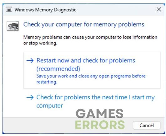Valorant PAGE FAULT IN NONPAGED AREA - Windows Memory Diagnostic