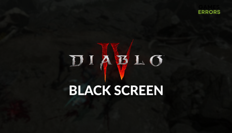 Diablo 4 black screen