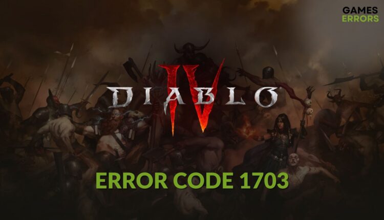 How to fix diablo 4 error code 1703