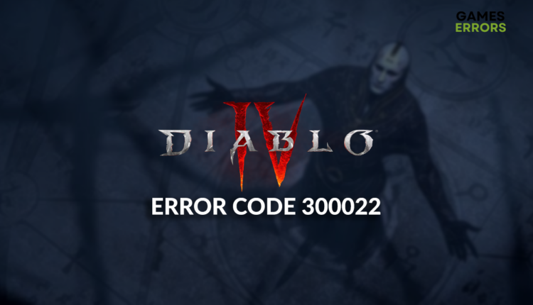 Diablo 4 Error Code 300022