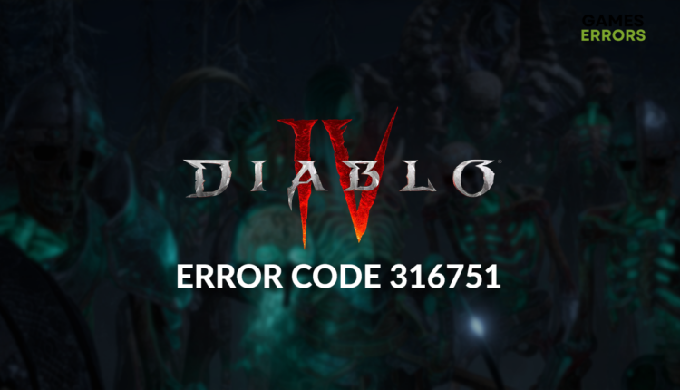 Diablo 4 error code 316751