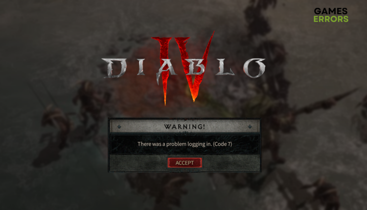 Diablo 4 error code 7