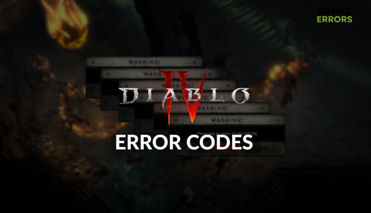 Diablo 4 error codes