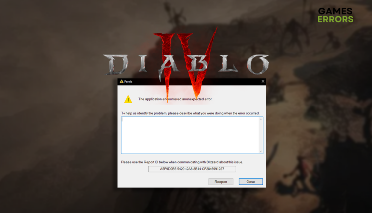 Diablo 4 Fenris error