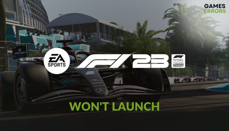 how to fix f1 23 won't launch