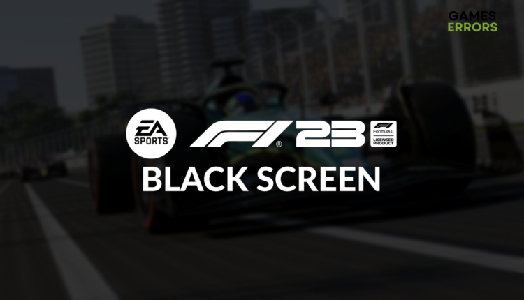 F1 23 black screen