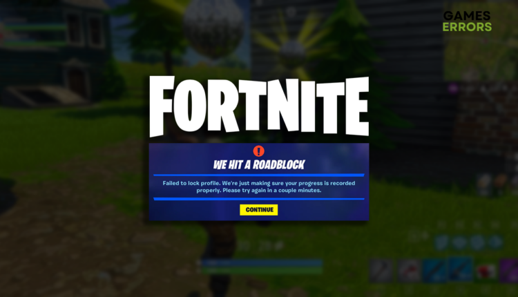 Fortnite failed to lock profile