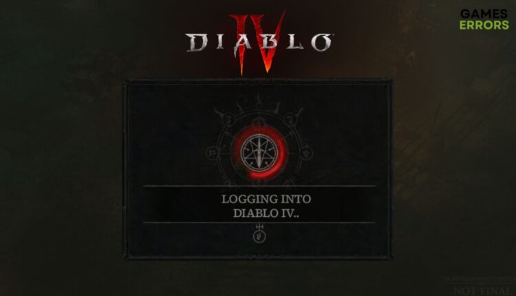 how to fix game freezes at logging into Diablo 4