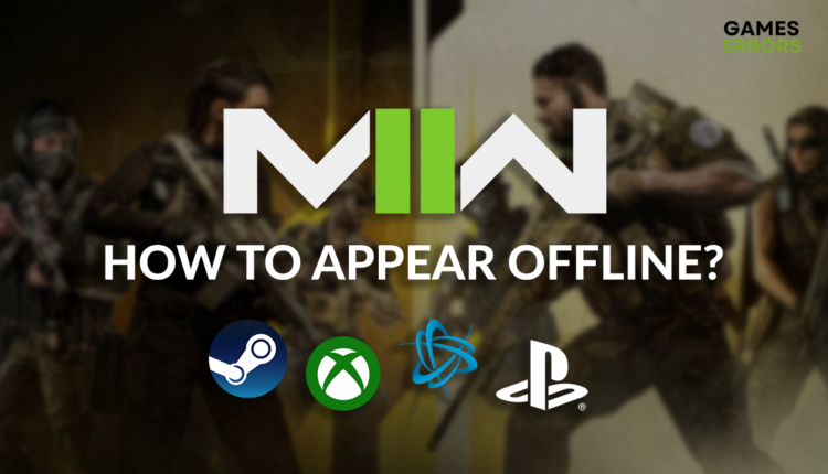 how to appear offline on MW2