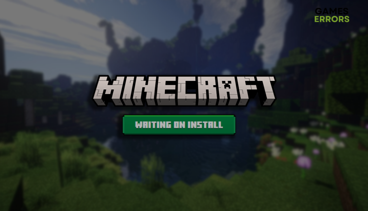 Minecraft waiting on install