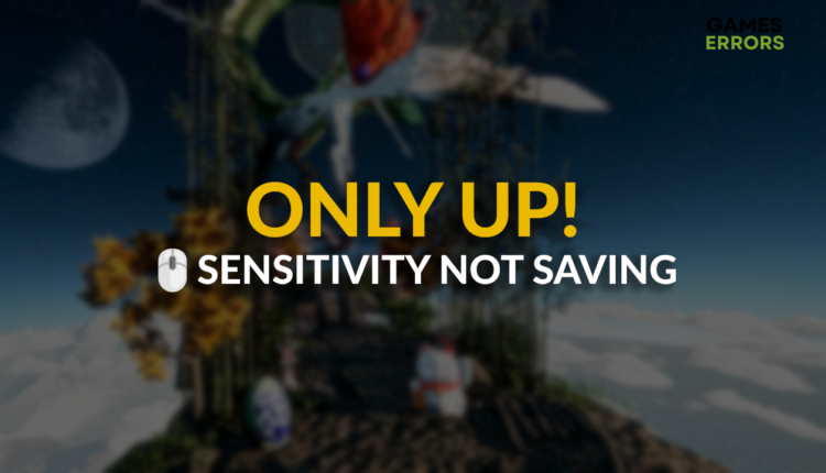 Only Up mouse sensitivity not saving