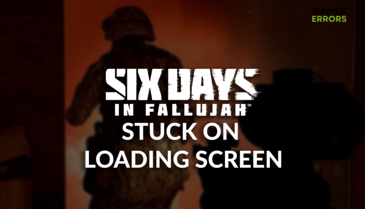 Six Days in Fallujah stuck on loading screen