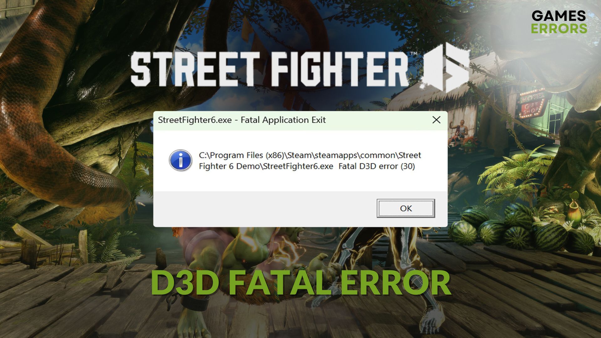 how to fix street fighter 6 d3d fatal error