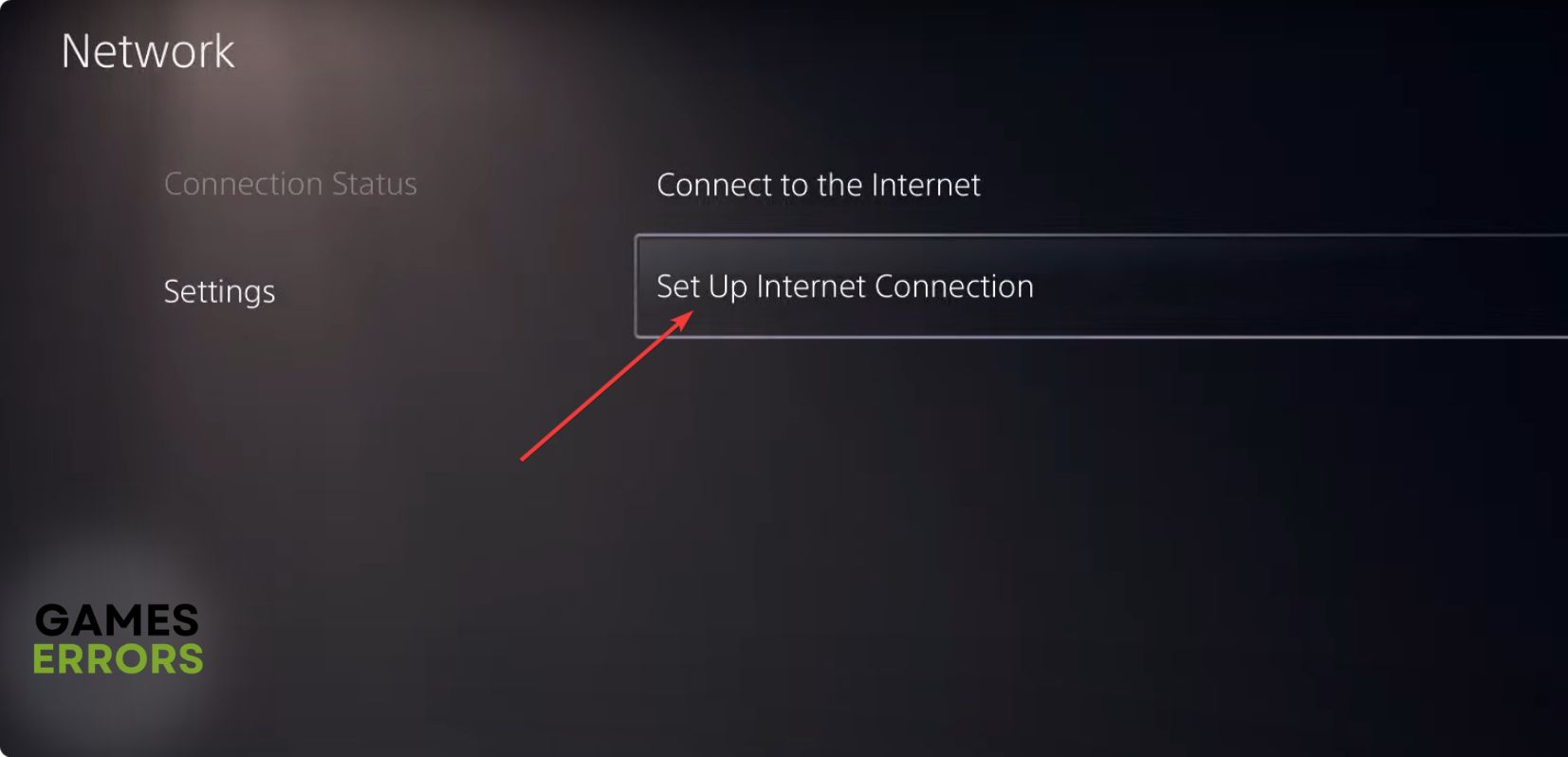 tapping set up internet connection playstation 5 settings