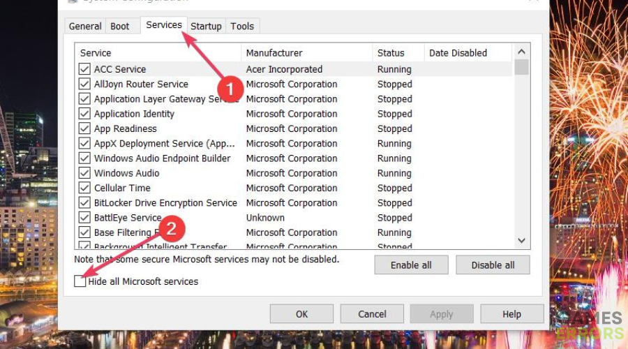 Services tab how to perform a clean boot