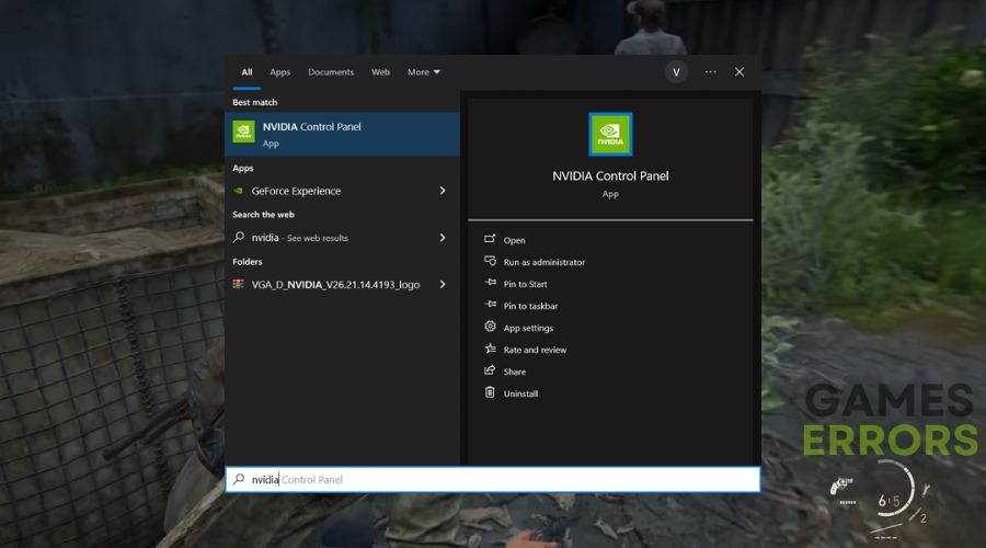 The Last of Us Nvidia Control Panel