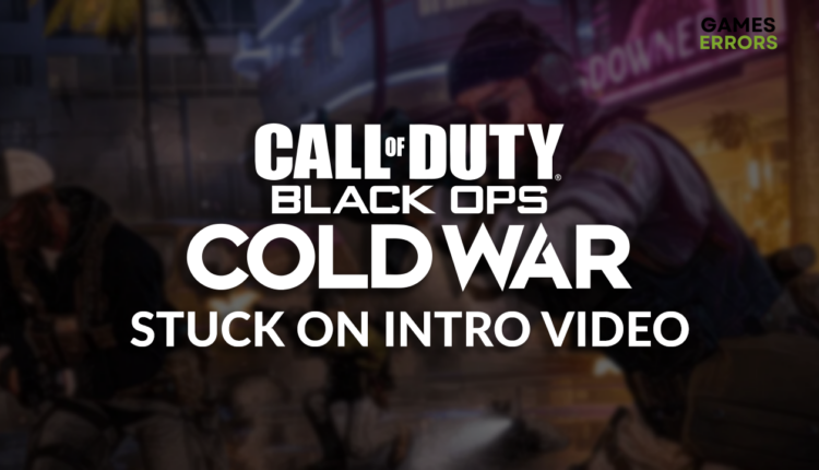 Black Ops Cold War stuck on intro video