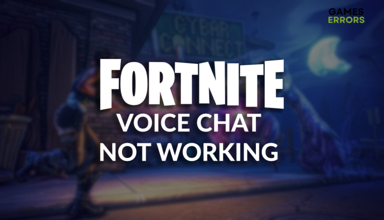 fortnite voice chat not working