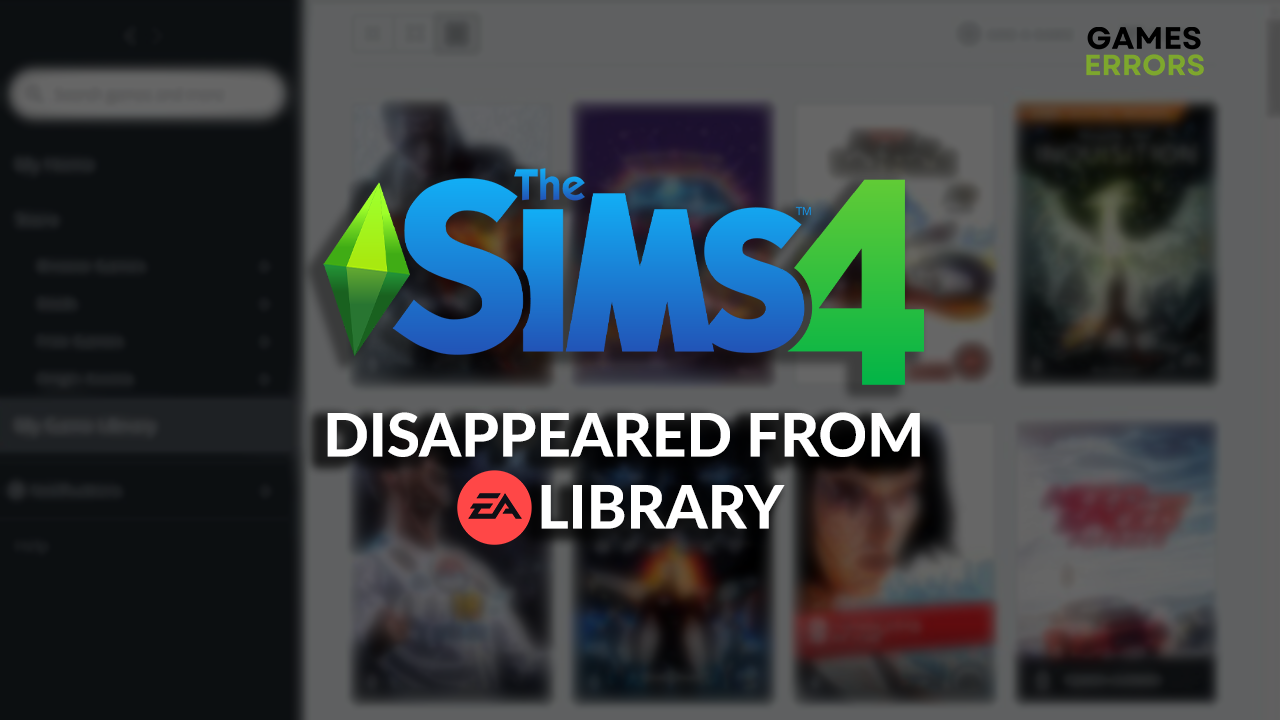 Sims 4 disappeared from EA library