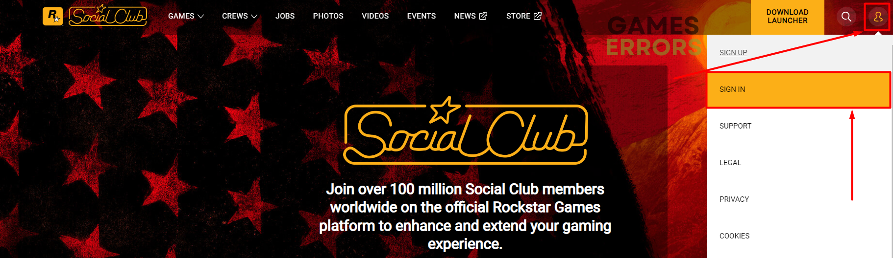 social club account sign in