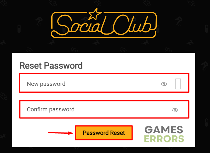 social club password reset
