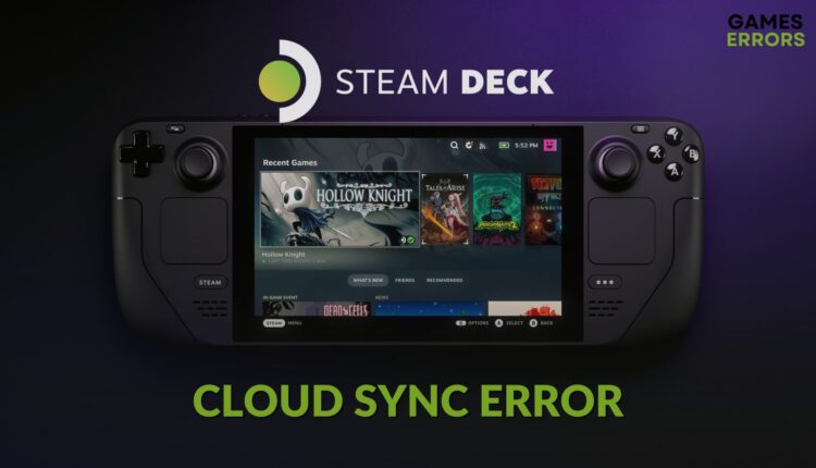 how to fix steam deck cloud sync error