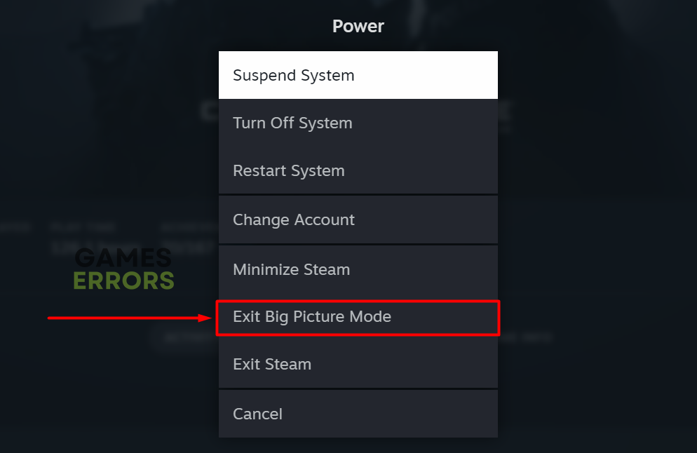 steam exit big picture mode