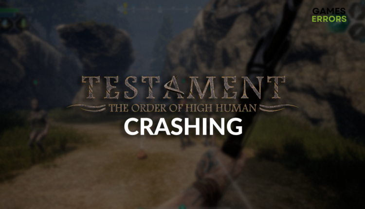Testament: The Order of High Human crashing