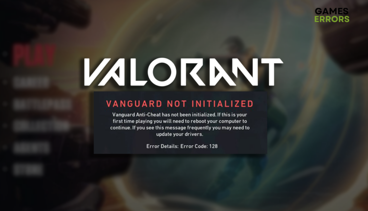 Valorant error code 128