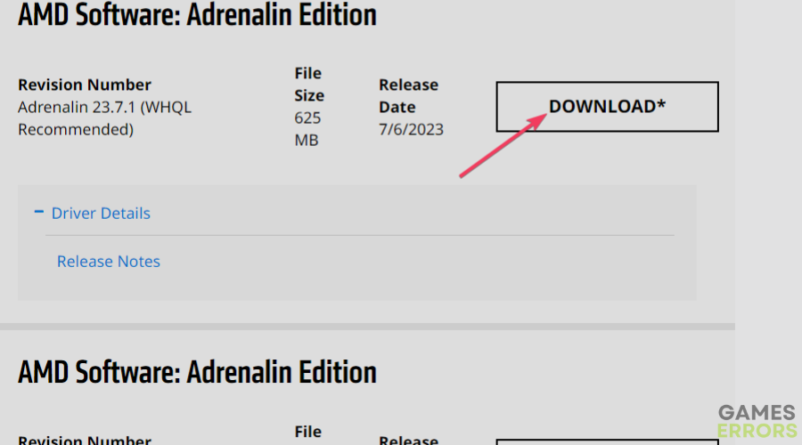 The Download button how to rollback gpu driver