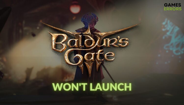 how to fix Baldur's Gate 3 won't launch