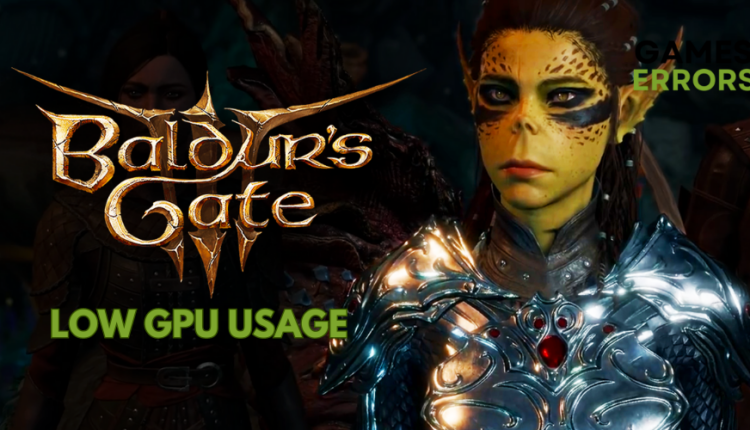 Baldur's Gate 3 low GPU Usage