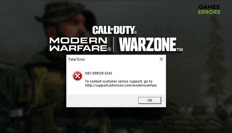 Dev Error 6345