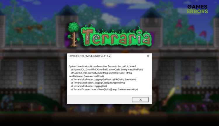Terraria error tModLoader