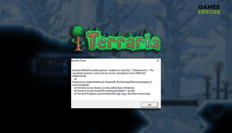 Terraria error system.dll not found