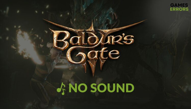 resolve Baldur's Gate 3 no sound