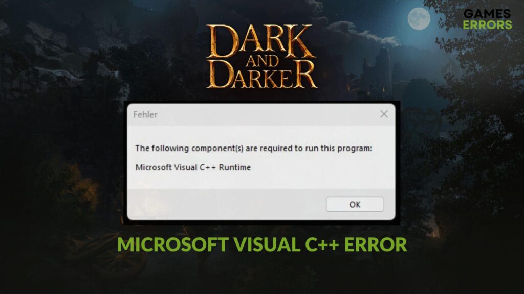 Dark and Darker Microsoft Visual C++ Error [Quickly Solved]