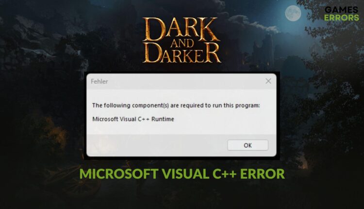 FIX dark and darker Microsoft Visual C++ error