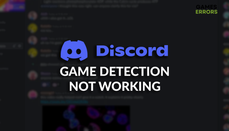 discord game detection not working