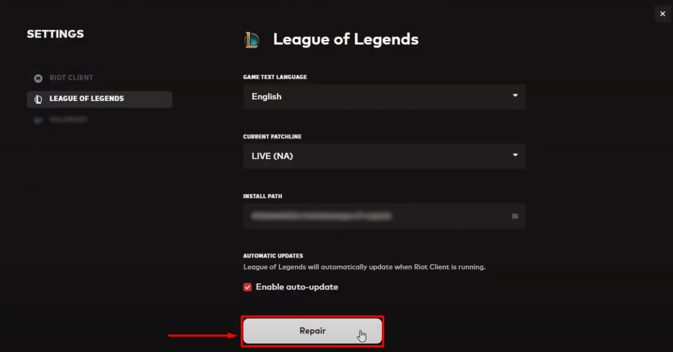 league of legends riot client repair